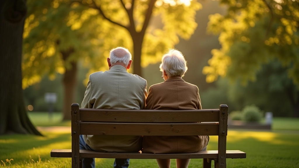 Seniori sēž uz sola Cēsu pils dārzā, mierīga atmosfēra, apkārt zaļi koki